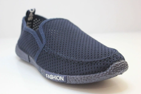Мужские кроссовки синие из текстиля A4988