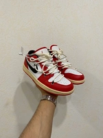 Кроссовки Nike air jordan 1 low Red фото-2