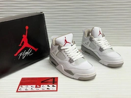 Кроссовки Nike Air Jordan 4 Retro White/Grey фото-6