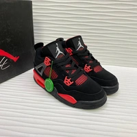 Кроссовки Nike Air Jordan 4 Retro Black-RED фото-4