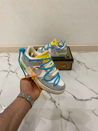 Кроссовки Nike SB Dunk Low x OFF-white Голубые