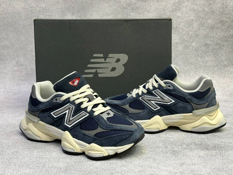 Кроссовки New Balance 9060 Dark Blue/White фото-5