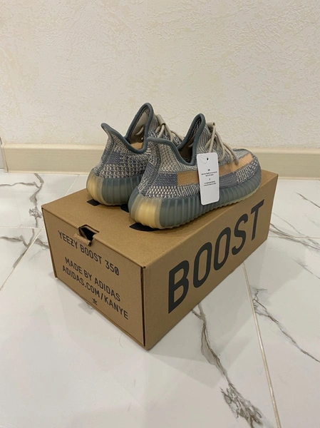 Adidas Yeezy 350 Boost v2 серо-бежевые фото-3