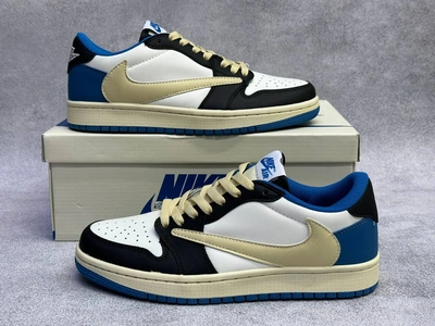 Кроссовки Кроссовки Nike Air Jordan 1 Low x Travis Scott Blue/White/black