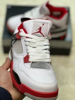 Кроссовки Nike Air Jordan 4 Retro White-Red фото-6