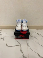 Кроссовки Nike Air Jordan 1 Mid White/Blue фото-4