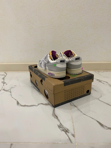 Кроссовки Nike SB Dunk Low x OFF-white Белые фото-3