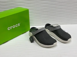 Crocs LiteRide Clog Черные с белым фото-2