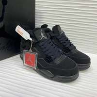 Кроссовки Nike Air Jordan 4 Retro Черные фото-2