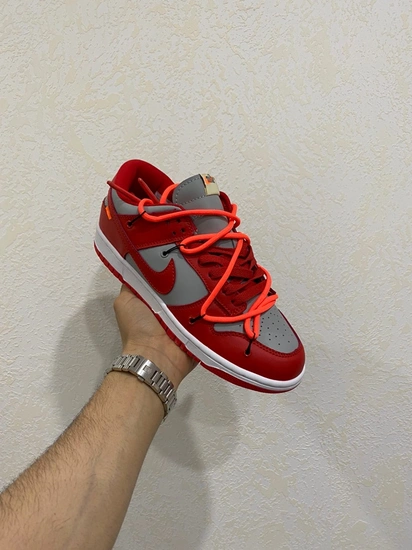 Кроссовки Nike SB Dunk Low x OFF-white Красные фото-1