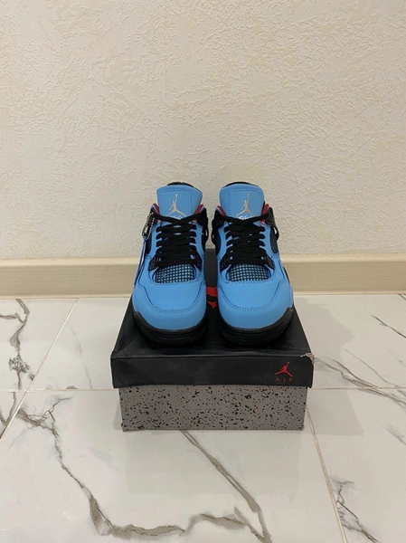 Кроссовки Nike Air Jordan 4 Retro светло синие фото-3