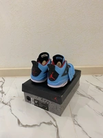 Кроссовки Nike Air Jordan 4 Retro светло синие фото-7