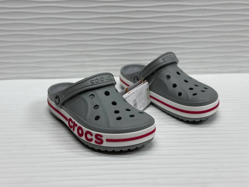 Crocs Bayaband Clog Серые с бордовым фото-4