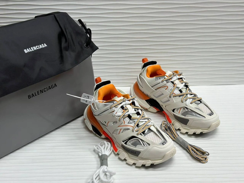 Кроссовки Balenciaga Track Trainers White\Orange фото-4