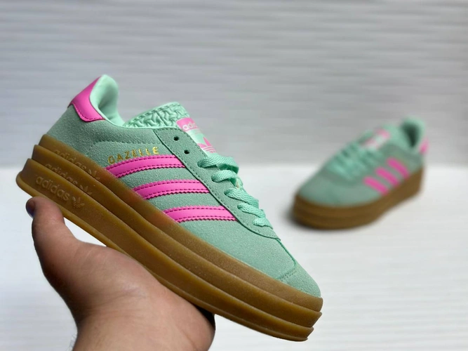 Кроссовки Adidas Gazelle Bold Green/Pink