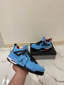 Кроссовки Nike Air Jordan 4 Retro светло синие