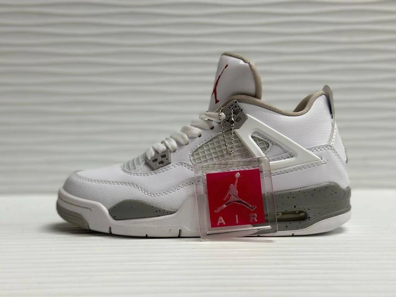 Кроссовки Nike Air Jordan 4 Retro White/Grey фото-5