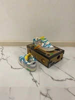 Кроссовки Nike SB Dunk Low x OFF-white Голубые фото-7