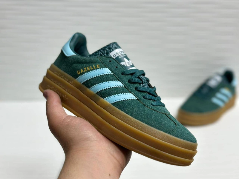 Кроссовки Adidas Gazelle Bold Green/Blue фото-5