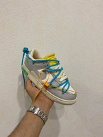 Кроссовки Nike SB Dunk Low x OFF-white Голубые фото-2