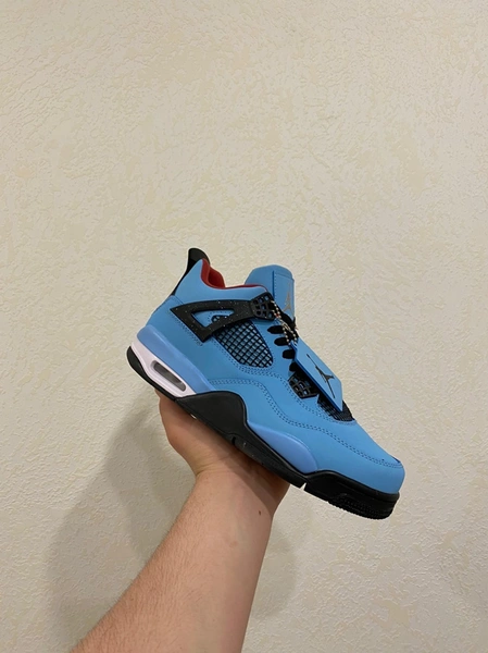 Кроссовки Nike Air Jordan 4 Retro светло синие фото-5