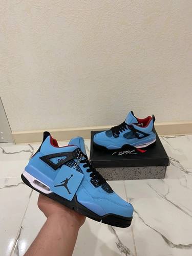 Кроссовки Nike Air Jordan 4 Retro светло синие