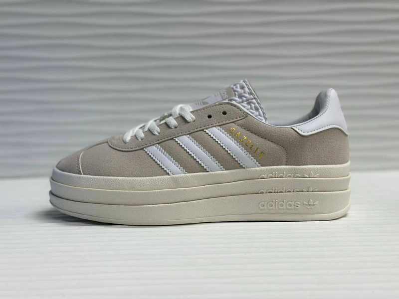 Кроссовки Adidas Gazelle Bold Grey/White фото-4