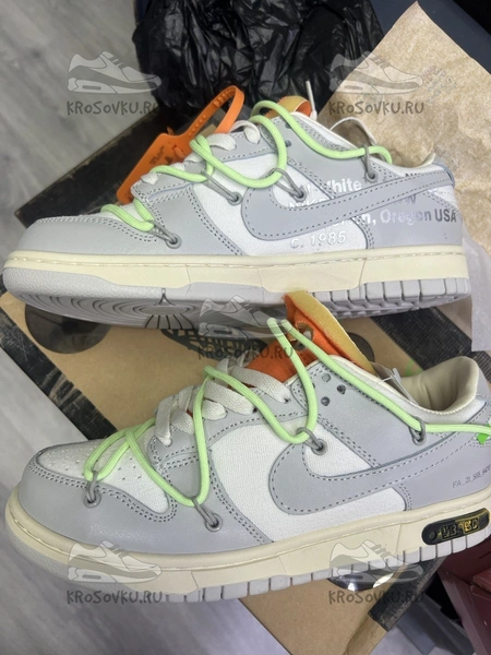 Кроссовки Nike SB Dunk Low x OFF-white Салатовые фото-6