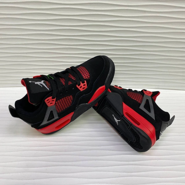 Кроссовки Nike Air Jordan 4 Retro Black-RED фото-2