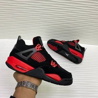 Кроссовки Nike Air Jordan 4 Retro Black-RED фото-6