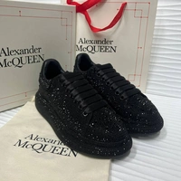 Alexander McQueen Lace-Up Sneaker Black с камнями фото-5