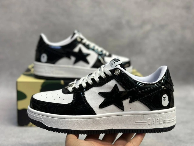 Кроссовки Bape Sta Black/White