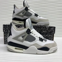 Кроссовки Nike Air Jordan 4 Retro White-Black фото-1