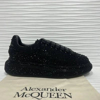 Alexander McQueen Lace-Up Sneaker Black с камнями фото-7