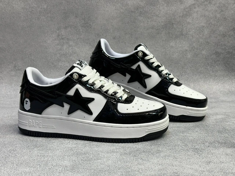 Кроссовки Bape Sta Black/White фото-6