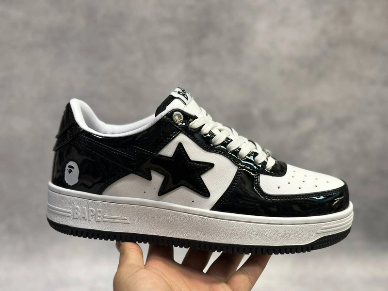 Кроссовки Bape Sta Black/White фото-4