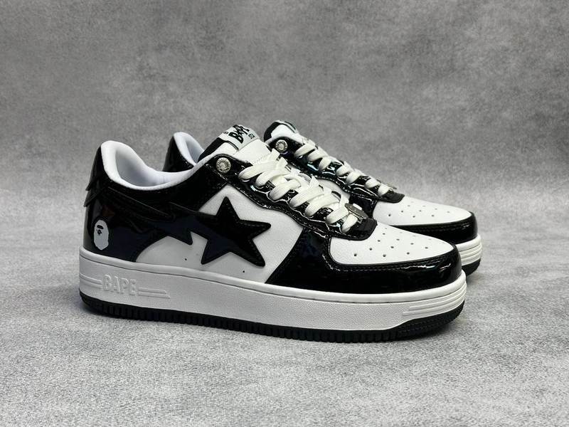 Кроссовки Bape Sta Black/White фото-7