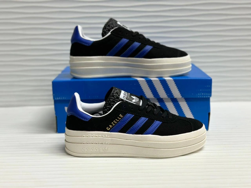 Кроссовки Adidas Gazelle Bold Black/Blue фото-2