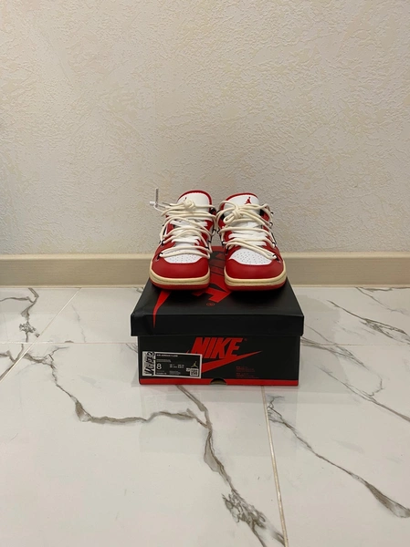 Кроссовки Nike air jordan 1 low Red фото-3