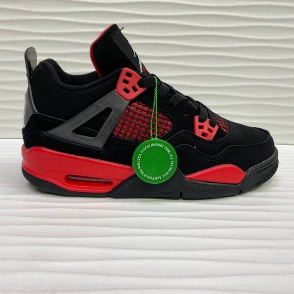 Кроссовки Nike Air Jordan 4 Retro Black-RED фото-5