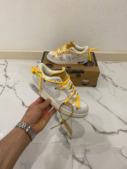 Кроссовки Nike SB Dunk Low x OFF-white Желтые фото-1