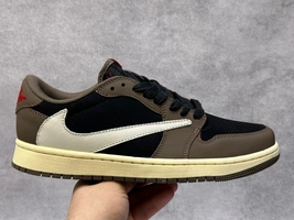 Кроссовки Кроссовки Nike Air Jordan 1 Low x Travis Scott Brown/Black фото-4