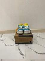 Кроссовки Nike SB Dunk Low x OFF-white Голубые фото-5