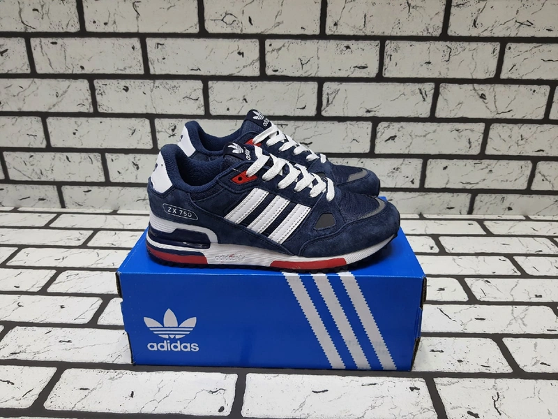 Кроссовки Adidas ZX 750 цвет Синий фото-2